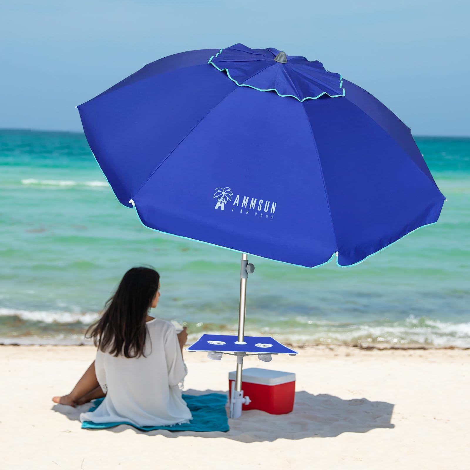 RIO Beach 6 ft. Beach Umbrella with Integrated Sand Anchor - Walmart.com