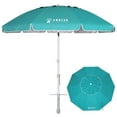 thumbnail image 1 of AMMSUN 8FT Large Heavy Duty Beach Umbrella with Sand Anchor UPF50+ Tilt Shelter Outdoor,Green, 1 of 7