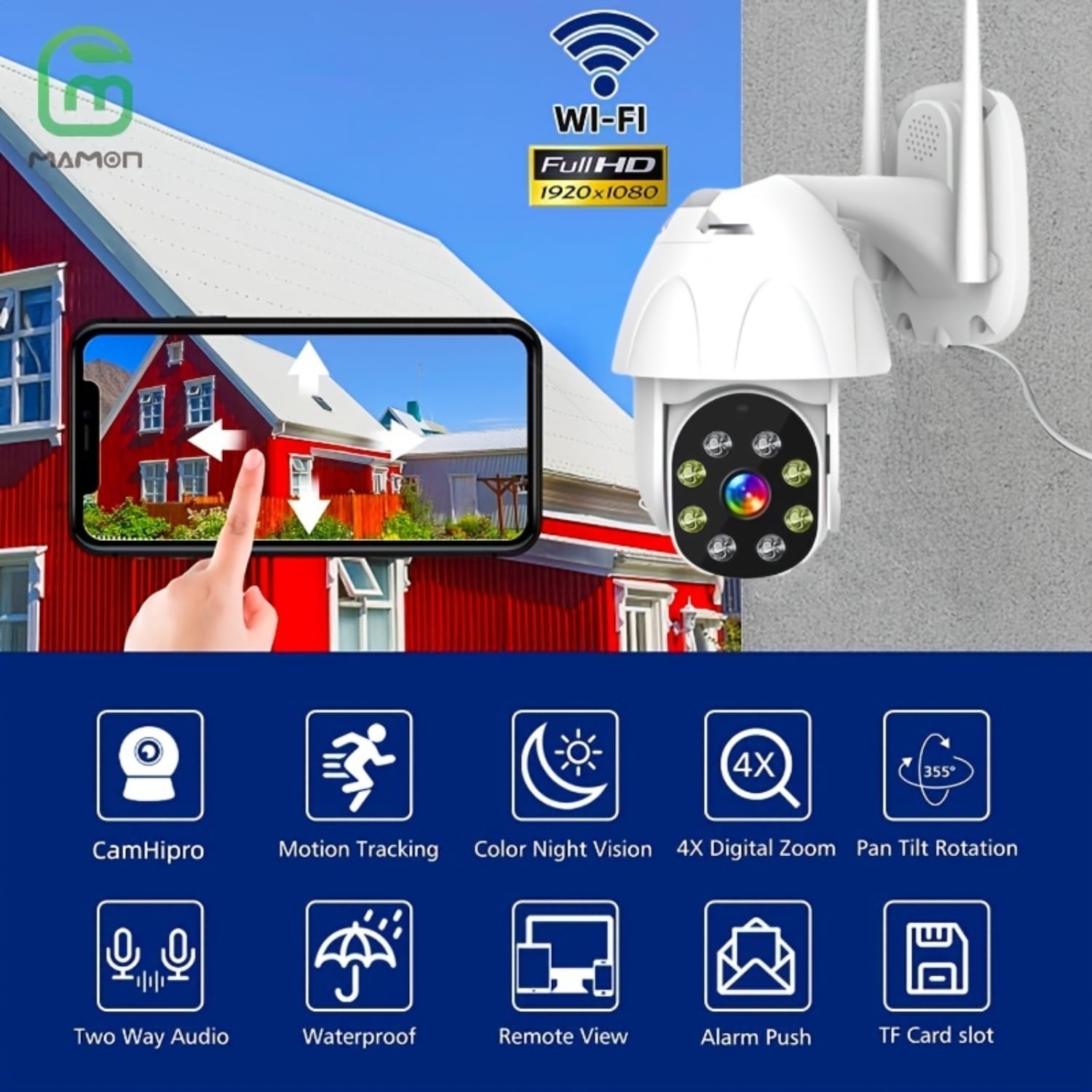 Walmart Outdoor Home Security Cameras AMNGST Premium MAMONCARE Wireless Outdoor Home Security Camera with 360