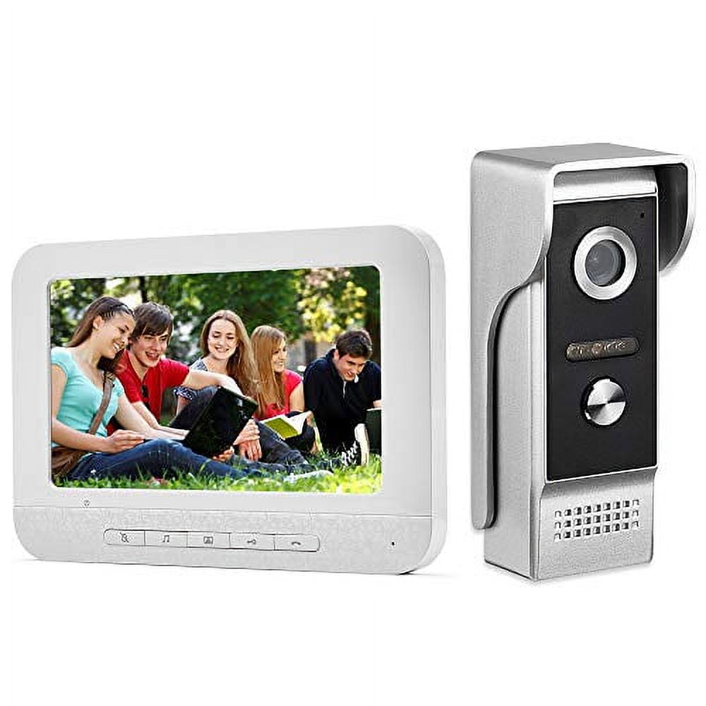 AMOCAM Video Intercom System, Inches Monitor Wired Video Door Phone  Doorbell Kit, IR Night Vision Camera Door Intercom, Support Unlock,  Monitoring, Dual-Way Intercom for Home Video Surveillance