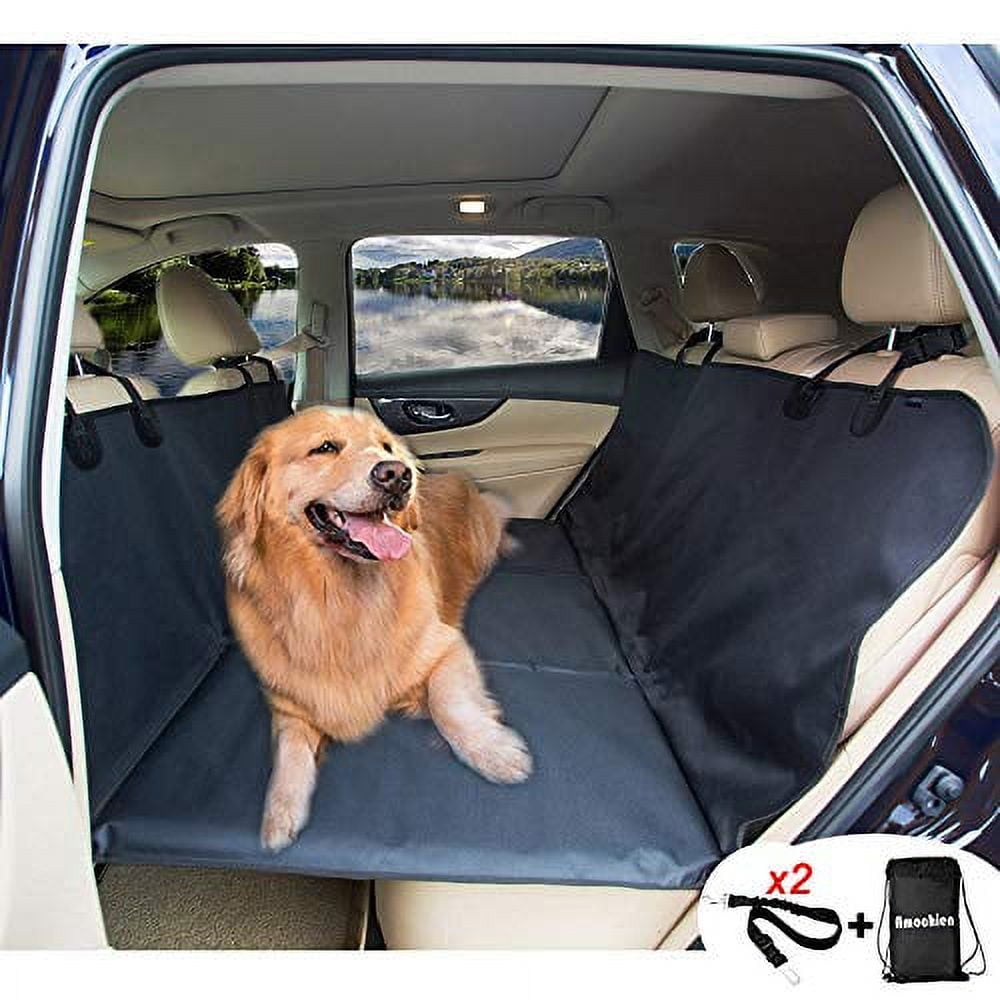 nzonpet Back Seat Extender for Dogs, Foldable Dog Car Seat Cover Hard  Bottom for Back Seat large space,Dog Hammock for Car Travel Bed,Non-Slip