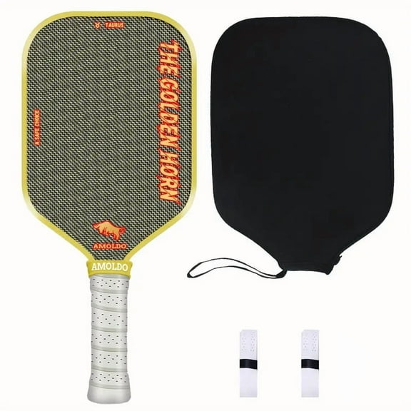 AMOLDO Thermoformed Titanium Pickleball Paddle T800 Carbon Fiber Pickleball Paddle Power and Control 16mm Core Professional Racket