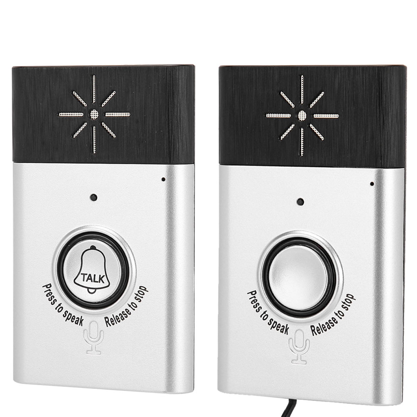 AMONIDA 2.4GHz Simple Wireless Low Power Voice Intercom Door Bell Two-way Conversation Home Door Bell Intercom Kit 1v1 New Update with USB
