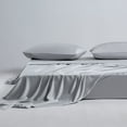 thumbnail image 1 of AMONOL 4-Piece 300 Thread Count Silver 100% Bamboo Fiber Bed Sheet Set, Queen - Deep Pocket, 1 of 8