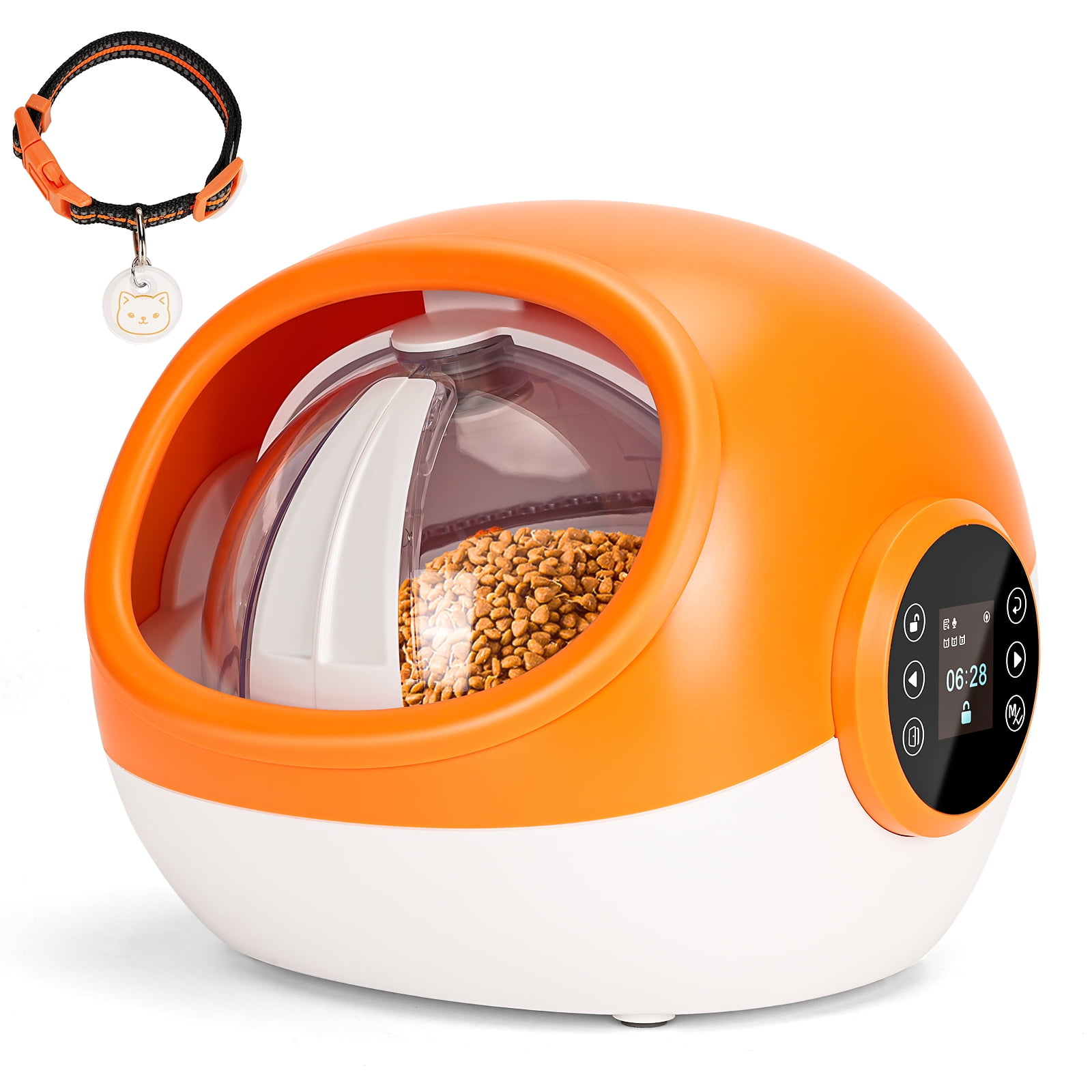 AMONSEE Automatic Cat Feeder,Microchip Dog Feeder with RFID Collar