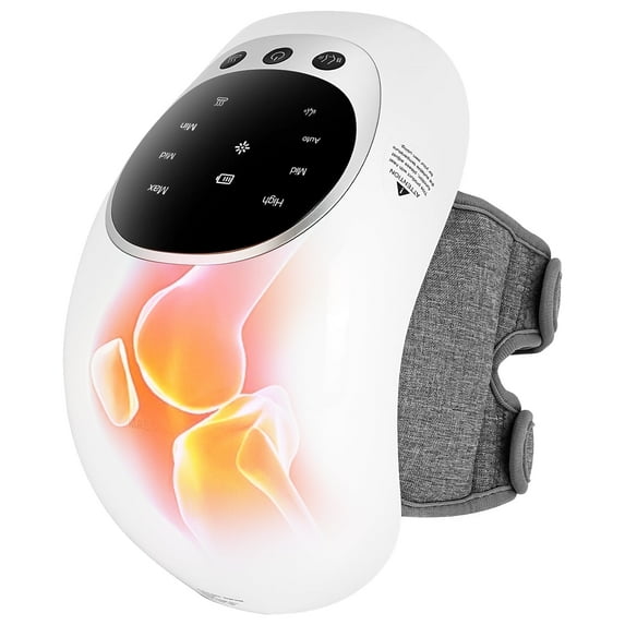 AMONSEE Portable Knee Massager 3-in-1 Heat, Massage and Red Light for Joint Support and Muscle Relaxation