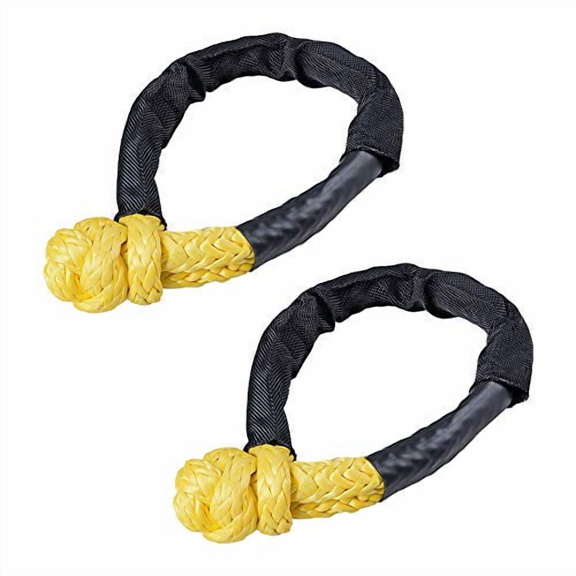 AMOPACORP Soft Synthetic Shackle Rope 1/2 Inch (38,000 lbs Breaking ...