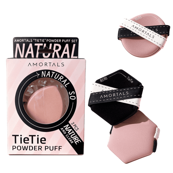 AMORTALS 3PCS Makeup Powder Puff Set, Blender Sponge for Foundation, Powder & Concealer, Soft Fluffy Long Lasting Puff, Beginner Friendly