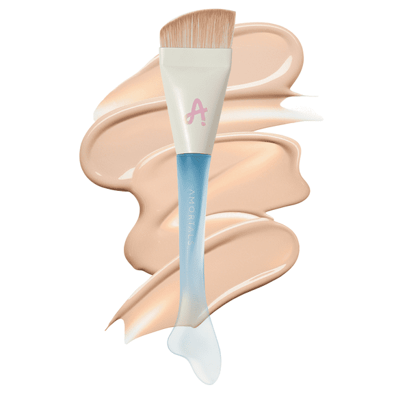 AMORTALS Professional Fishtail Foundation Brush for Liquid and Cream, Ergonomic Handle