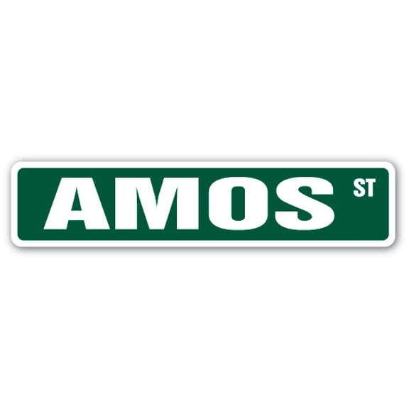 AMOS Street Sign Childrens Name Room Sign | Indoor/Outdoor |  24" Wide