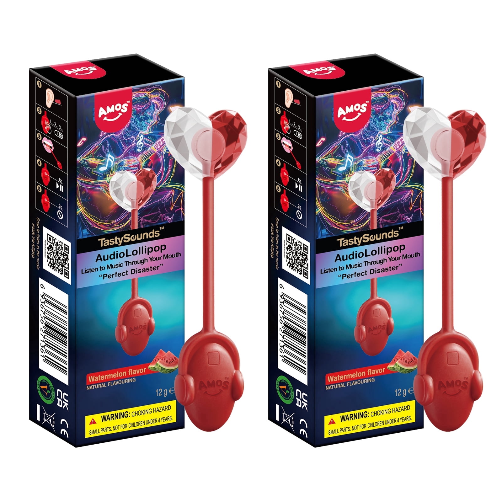 AMOS Tasty Sounds Music Lollipop Candy, Singing Music Lollipop