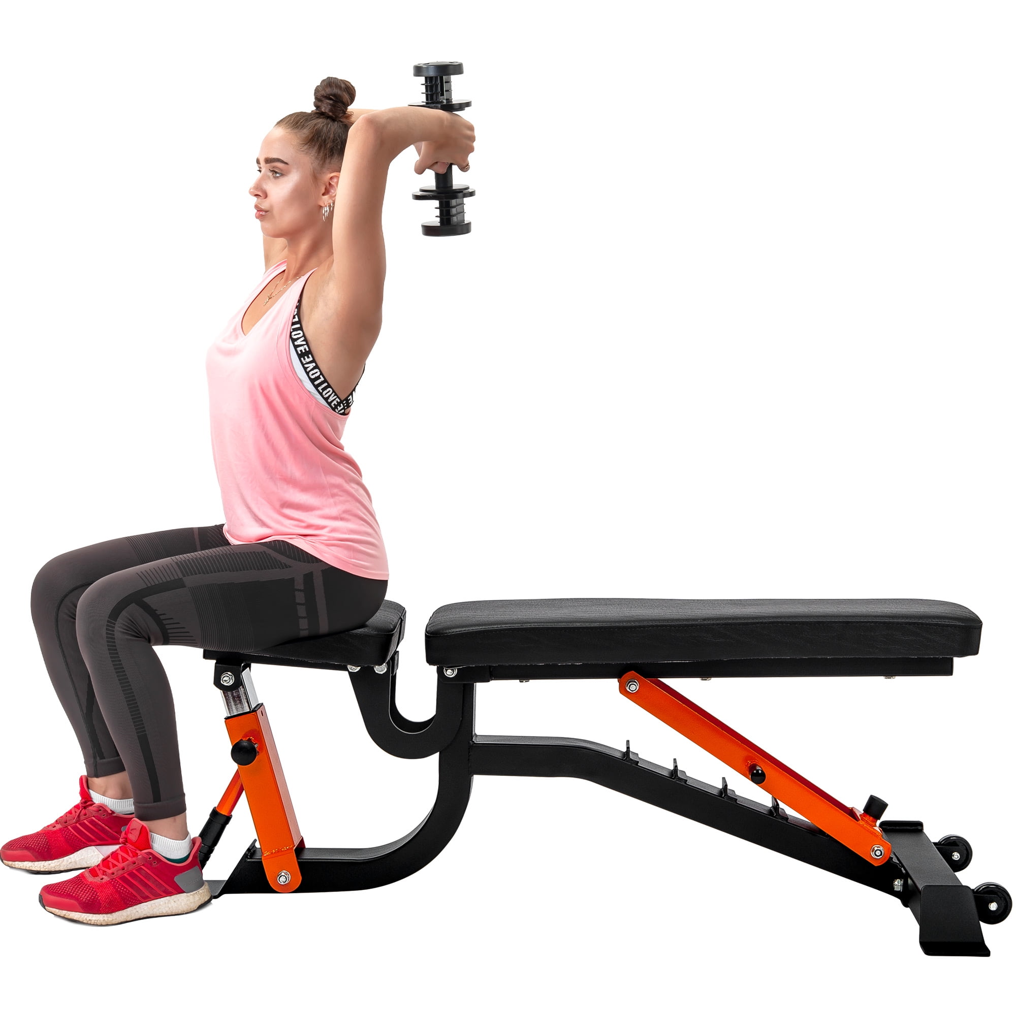 AMOSTBY Adjustable Weight Bench for Home Gym 600 lbs weight capacity