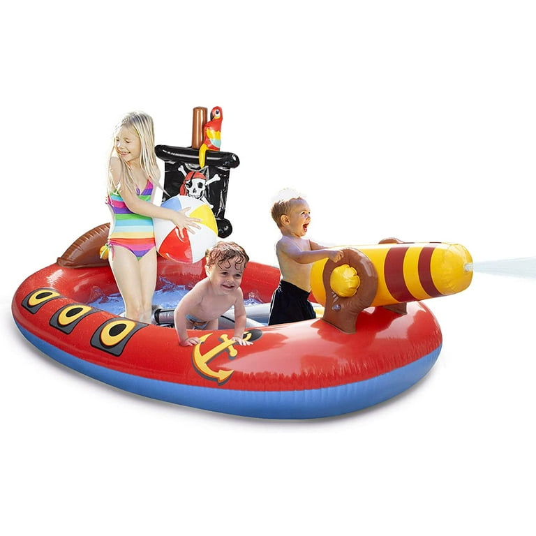 Inflatable Pirate Ship Intex Pirate Play Center Pool AMOSTING 75