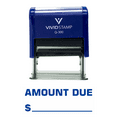 thumbnail image 1 of AMOUNT DUE Self Inking Rubber Stamp (Blue Ink) - Large, 1 of 1