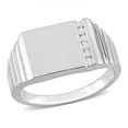 thumbnail image 1 of AMOUR 1/10 CT TDW Diamond Men's Ring In Sterling Silver, 1 of 1