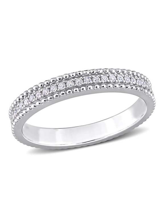 1/10 CT TW Diamond Eternity Ring In Sterling Silver