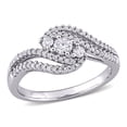 thumbnail image 1 of AMOUR 1/2 CT TW Diamond Bypass Ring In 10K White Gold, 1 of 1