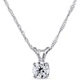 thumbnail image 1 of AMOUR 1/2 CT TW Diamond Solitaire Pendant with Chain In 14K White Gold, 1 of 1