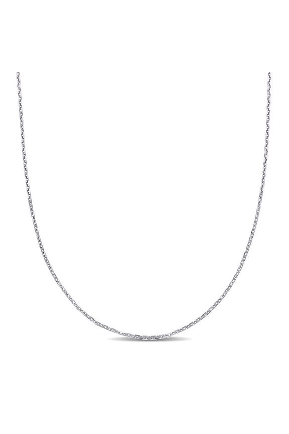 1.2mm Diamond-cut Cable Chain Necklace In 14K White Gold - 18 In