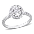 thumbnail image 1 of AMOUR 1/3 CT TW Oval and Round-cut Diamond Ring In 14K White Gold, 1 of 1