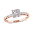 thumbnail image 1 of AMOUR 1/5 CT TW Princess Cut Diamond Engagement Ring In 10K Rose Gold, 1 of 1