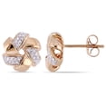 thumbnail image 1 of AMOUR 1/6 CT TW Diamond Swirl Stud Earrings In 14K Rose Gold, 1 of 1