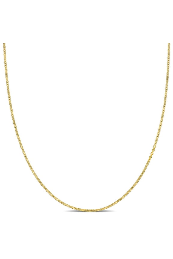 1.6mm Round Cable Chain Necklace In 14K Yellow Gold - 18 In