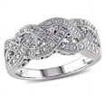thumbnail image 1 of AMOUR 1/8 CT TW Braided Diamond Ring In Sterling Silver, 1 of 1