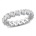 thumbnail image 1 of AMOUR 1 CT DEW Created Moissanite Eternity Band In Sterling Silver, 1 of 1