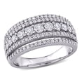 thumbnail image 1 of AMOUR 1 CT TW Diamond 4-row Anniversary Band In 10K White Gold, 1 of 1