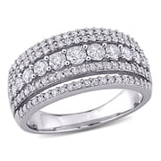 AMOUR 1 CT TW Diamond 4-row Anniversary Band In 10K White Gold