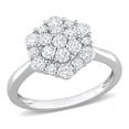 thumbnail image 1 of AMOUR 1 CT TW Diamond Cluster Engagement Ring In 10K White Gold, 1 of 1