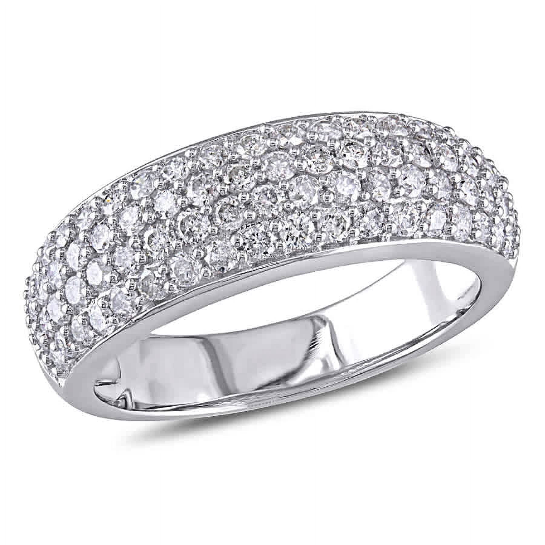 AMOUR 1 CT TW Diamond Dome Eternity Ring In 10K White Gold - Walmart.com