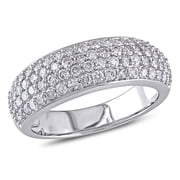 AMOUR 1 CT TW Diamond Dome Eternity Ring In 10K White Gold