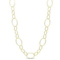 thumbnail image 1 of AMOUR 13mm Fancy Oval Link Chain Necklace In Yellow Plated Sterling Silver, 24 In, 1 of 1