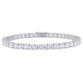 thumbnail image 1 of AMOUR 14 1/4 CT TGW Created White Sapphire Bracelet In Sterling Silver, 1 of 1