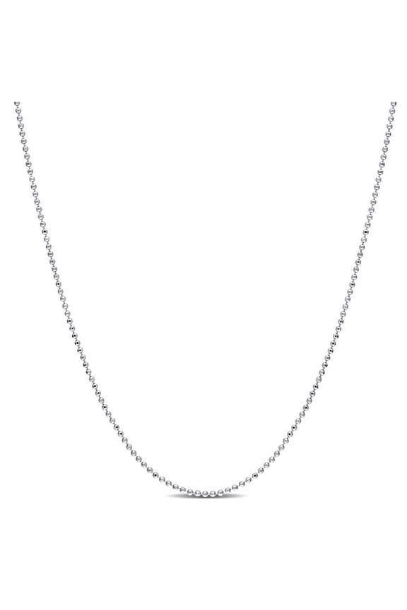 1mm Ball Chain Necklace In Sterling Silver, 18 In
