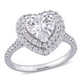 thumbnail image 1 of AMOUR 2 5/8 CT DEW Created Moissanite Double Heart Halo Engagement Ring In 10K White Gold, 1 of 1