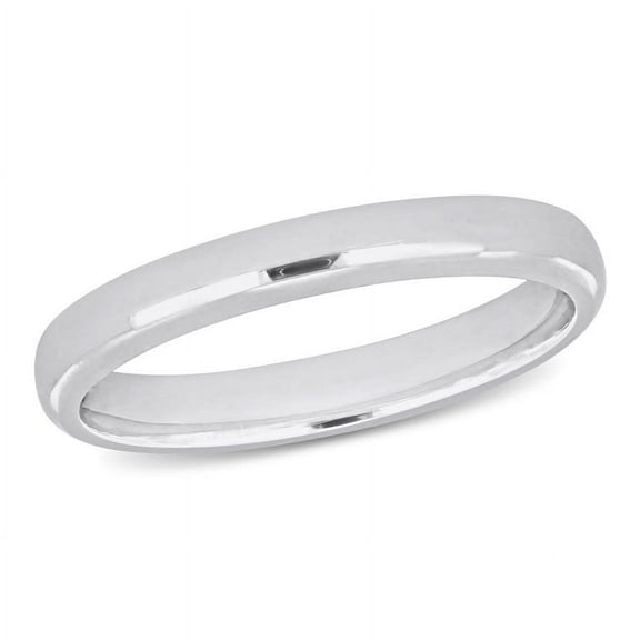 AMOUR 2.5mm Comfort Fit Wedding Band In 14K White Gold