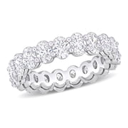 AMOUR 3 1/2 CT TDW Oval Diamond Eternity Ring In 14K White Gold