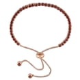 thumbnail image 1 of AMOUR 3 3/4 CT TGW Garnet Tassel Bolo Bracelet In Rose Plated Sterling Silver, 1 of 1