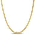 thumbnail image 1 of AMOUR 3.5mm Flex Herringbone Chain Necklace In 10K Yellow Gold, 18 In, 1 of 1