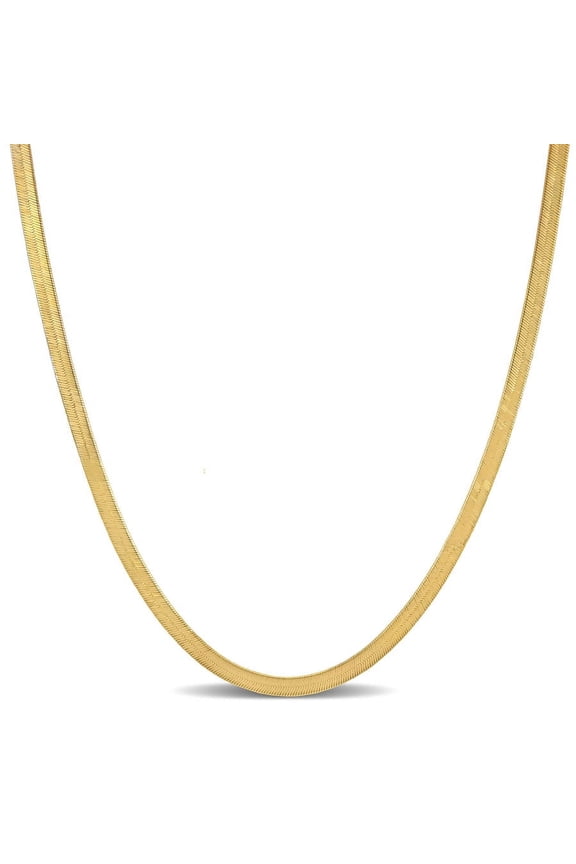 3.5mm Flex Herringbone Chain Necklace In 10K Yellow Gold, 24 In