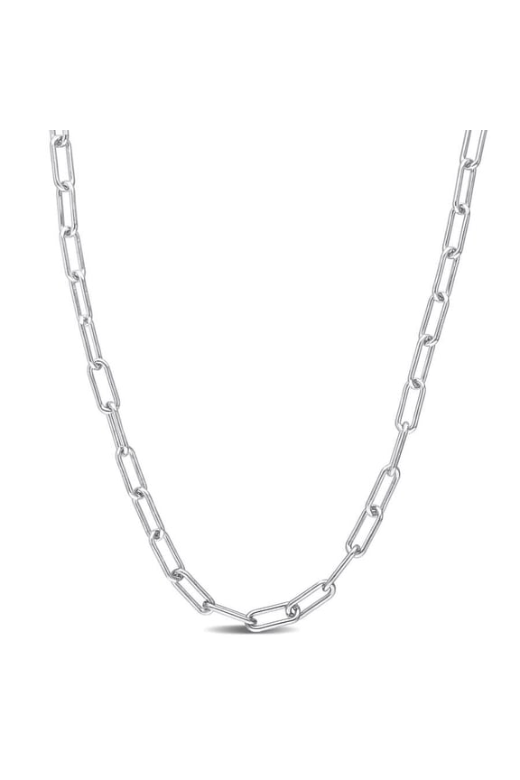 3.5mm Paperclip Chain Necklace In Sterling Silver, 18 In