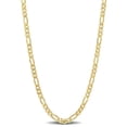 thumbnail image 1 of AMOUR 3.8mm Figaro Chain Necklace In Yellow Plated Sterling Silver, 24 In, 1 of 1