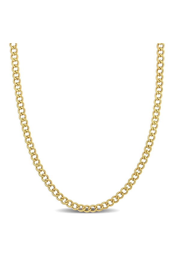 4.1mm Curb Chain Necklace In 14K Yellow Gold, 18 In