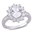 thumbnail image 2 of Amour Sterling Silver 1.19 CT TGW Created White Sapphire Channel Ring – Unisex, Sizes 9-13 2 of 6