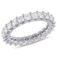 thumbnail image 1 of AMOUR 4 CT TW Asscher-cut Diamond Full-eternity Band In 18k White Gold (size 9), 1 of 1