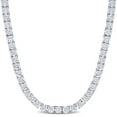 thumbnail image 1 of AMOUR 46 1/3 CT TGW Cubic Zirconia Tennis Necklace In Sterling Silver, 1 of 1