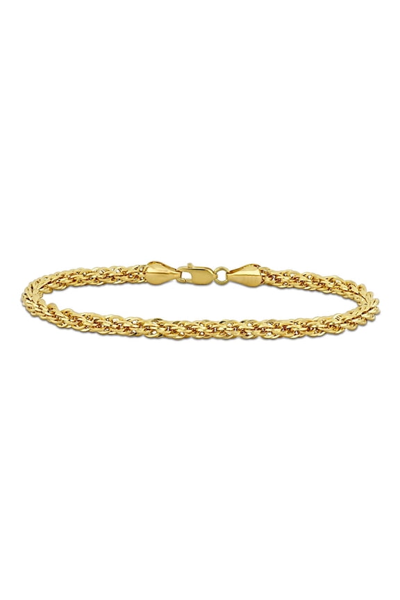 4mm Infinity Rope Chain Bracelet In 14K Yellow Gold, 7.5 In